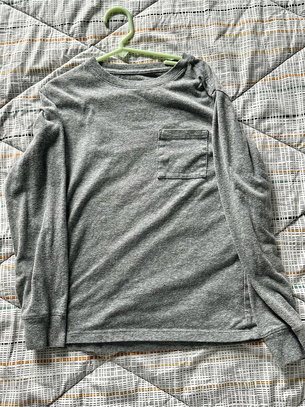 Cat & Jack Gray Long-Sleeve Pocket Tee